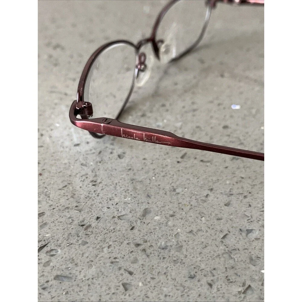 Nicole Miller Burgundy Cat Eye Women Full Rim 51-16-135 Eyeglasses Frames ONLY